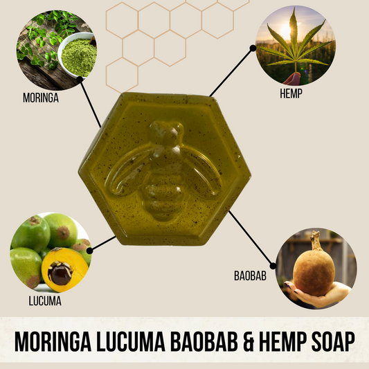 Moringa, Lucuma, Baobab Ginger Hemp Soap
