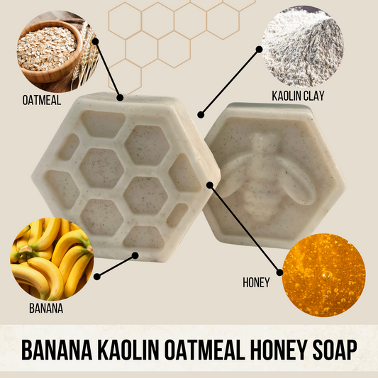 Banana, Honey Kaolin Clay & Oatmeal Soap
